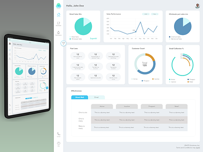 Sales Dashboard adobe xd app design card layout cards ui design doughnut chart ios app design ipad design minimaldesign pie chart radial chart sales sales app sales dashboard sales tool ui ux visual design web design