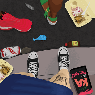 Views from Carnival 1 airmax caribbean carnival converse digital art digital illustration festival illustration jamaican jerk london london illustration nottinghill redstripe summer trainers