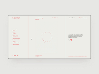 Nature of Code code creative creative coding dashboard experiment front end interactive javascript layout type typography ui uidesign uiux website