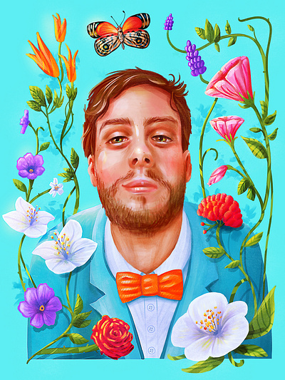 retrato do bilu art color illustration painting portrait
