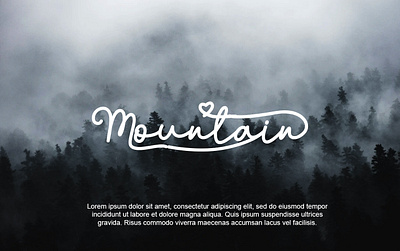 Mountain || Longhoney Font branding design flat lettering logo minimal type typography vector website