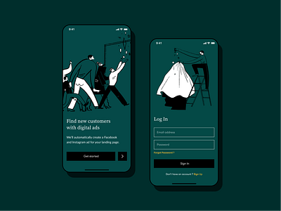 Alien app design figma illustration typography ui ux vector