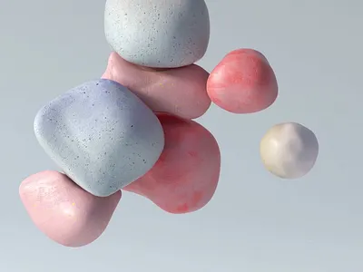 Touchy-feely stones c4d cgi cinema4d collision motion motion design stones