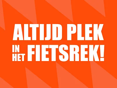 Altijd plek in het fietsrek! branding design logo typography