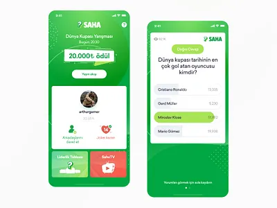 Saha - Live Quiz android app app design design fun game illustration ios live mobile quiz