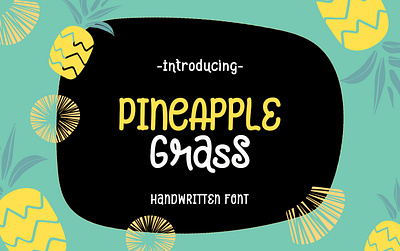 Pineapple Grass || handwritten font design display font flat font font design preview lettering minimal type typogaphy typography