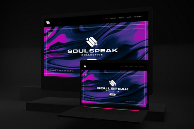 SoulSpeak Collective: Landing Page brandidentity branding creative design electronicmusic graphicdesign illustration landingpage logo minimal musiclabel recordlabel typography wavemusic webdesign