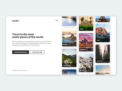 Travello Landing Page - Hero Section Design app design app designer branding cities design dribbble figma figmadesign illustration logo mobile product design travel and tour travel app travel website uidesign uxdesign web design webdesign website