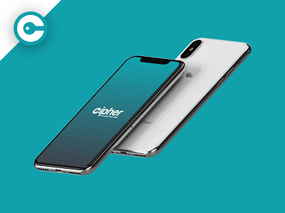 Cipher UI/UX Design app cipher design gradient ios logo mobile ui ui ux