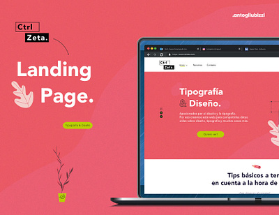 Ctrl Zeta-Landing Page animation app cover design logo music typography ui web website