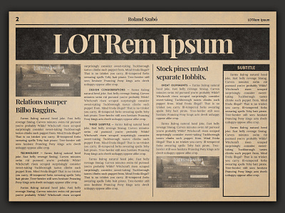 Old Newspaper Inspired Portfolio Idea - A Project [Discontinued] antique design newspaper old portfolio ui web design