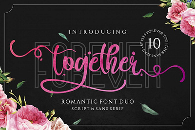 Forever Together Font Duo font handwrittenfont sansserif scriptfont typography