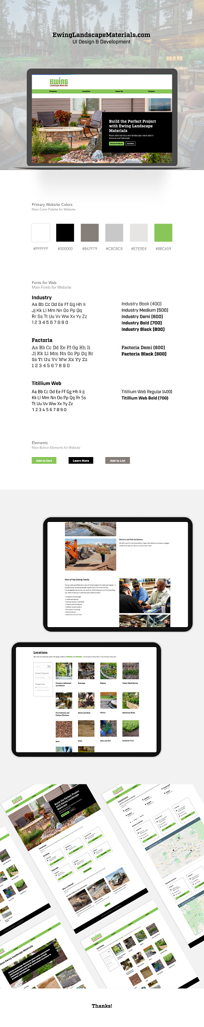 Ewing Landscape Materials Website graphic design ui visual design webdesign