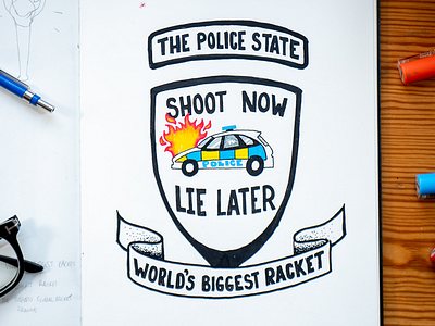 Shoot now. Lie later babylon blm drawn handcustomelettering handdrawnart handdrawntype inkartist justmytype lettering mafia molotowmarkers muswellhillcreatives showusyourtype typegang typehunter typelove typespire typeyeah typography typographyart