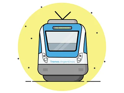 Train bold lines cartoon illustration flat illustration icon illustration vector art vector illustration