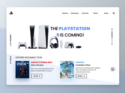 PlayStation website redesign ui ui design ux ux design web design website design