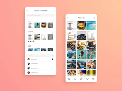 Instagram Share Collections after effects android animation app collections gif instagram interaction ios mobile mobile app design product design share social media ui user interface ux