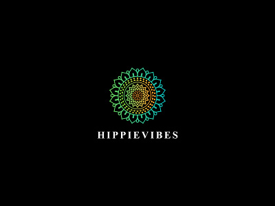 Hippievibes Logo awesome creative design graphic illustration logo mandala vector