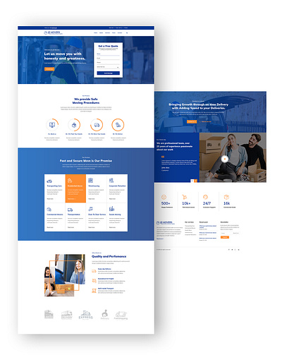 Mover & Packers Website Design graphic design typography ui ui ux design ux