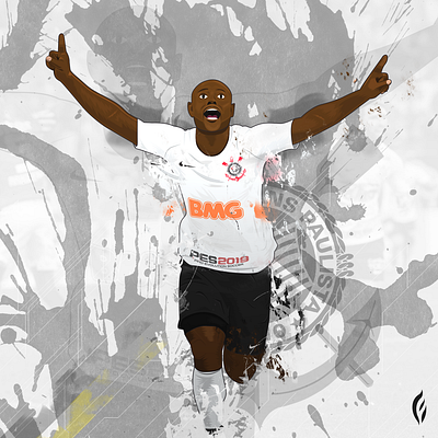 Vágner Love's Fan Art brazil corinthians design football illustration illustrator soccer soccer player vector