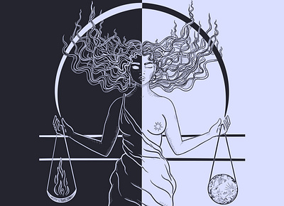 LIBRA // Justice & Balance drawing goddess illustration libra moon procreate procreate app weekly challenge weekly warm up weeklywarmup zodiac