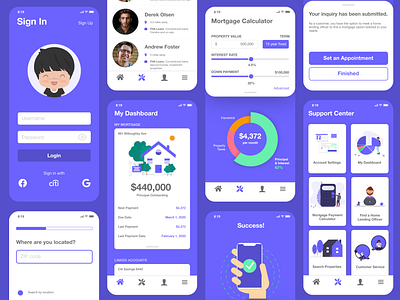 iOS Mobile App for Mortgages, Again android app dailyui design digital finance fintech home ios journey lending loan mobile mortgage ownership platform product ui ux web