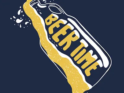 Growler Fill beer blue blue and white drip fill gold growler hops illustration overflow suds taps texture time