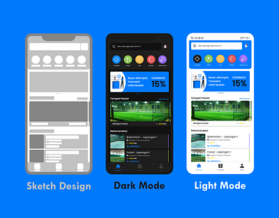 Pesan Lapangan App Design dark mode pesan lapangan ui ui design ux ux design