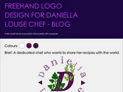 Logo Design For Chef Daniella Blog art branding design flat logo procreate ui ux web webdesign webdesigner
