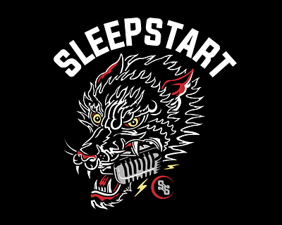 SleepStart Recording Studio band brand design branding clothing design illustration logo merch vector