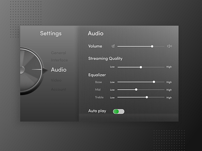 Daily Ui Challenge Day 7: Settings 007 app daily 100 challenge dailyui design illustration music settings settings page settings ui ui ui design ux