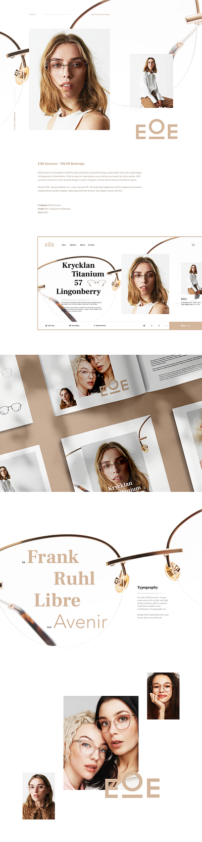 EOE Eyewear Redesign clean dribbble eoe eyewear glasses modern redesign ui ux