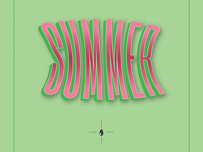 Watermelon Summer adobe illustration summer type vector