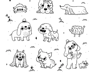 Dogos 2d cartoon cartoon character cartoon illustration character characterdesign cute dog dogs illustration illustrator procreate