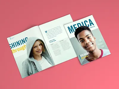 Medica Annual Report annual annual report barrier book booklet booklets break breaking brochure foundation layout magazine magazine cover medica nonprofit print report us letter