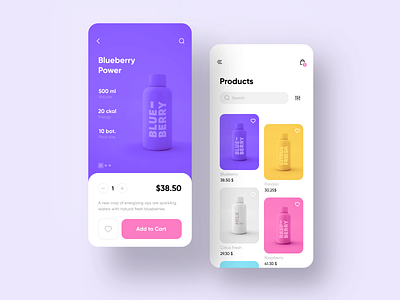 Beverage Shop App app app design beverage color colorful drinks ecommerce ecommerce app ecommerce design food and drink food app mobile mobile app mobile ui product retail shop shopping store ui