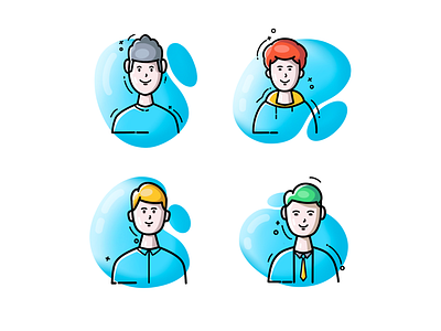 Avatars illustration adobe illustration art avatars design illustration illustrator illustrator art line line illustration man procreate profile ui uxdesign vector