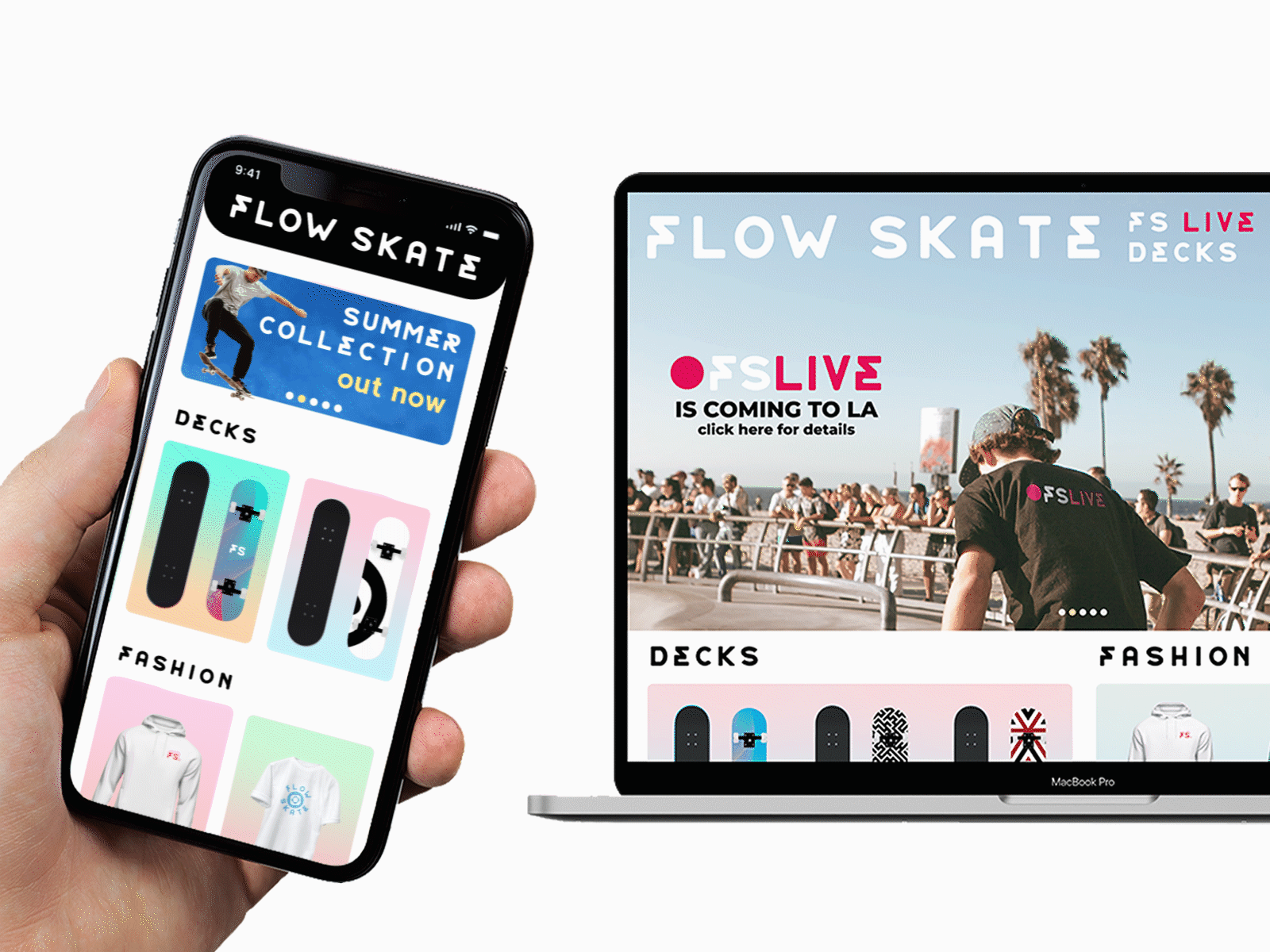 Flow Skate UI app branding fashion phone skate skateboard skateboarding ui