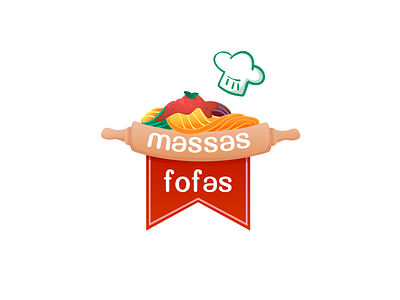 Massas Fofas cooking design food illustration illustrator logo pasta vector