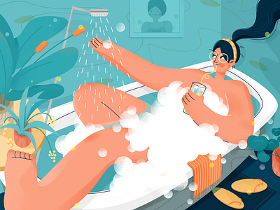 Bath time branding flat illustration logo ps ui ux vector web 设计