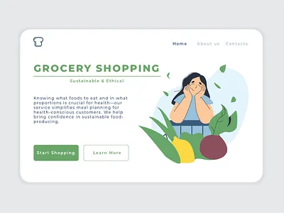 Online Shopping Landing Page illustration landing ux vector web website