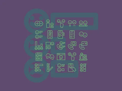 Survey and Rating Icons Set icon icon set icons iconset rating survey surveys ui ux