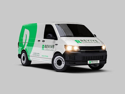 Revive Landscapes Van Graphics branding design landscapes landscaping revive vehicle wrap