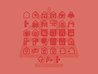Smart Building and home Icons Set building design home icon icon set icons iconset smart smarthome ui ux