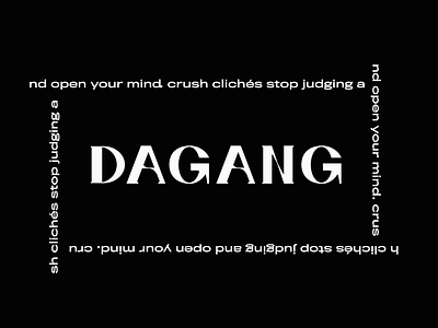 DAGANG Typography blackandwhite dagang font font design graphic design motion design typogaphy typography art typography design