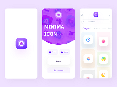 Minima Icon Maker App branding design flat icon icon design icon maker iconography illustration logo maker redesign ui