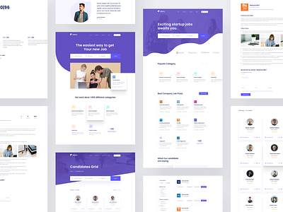 Jobco - Job Board & Job Listing Website job job application job board job board website job listing job portal job search landing landing page design landingpage product design typogaphy ui web design webdesign website design