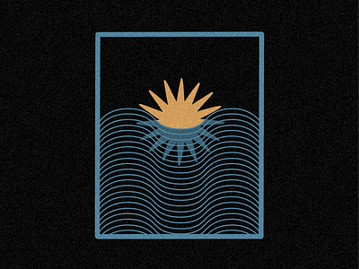 sunset swim adobe illustrator design graphic design illustration illustrator procreate sun sunset texture vector