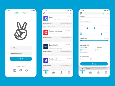 AngelList: iOS Mobile App, Again android angellist app design designer hiring hr ios job mobile platform product recruiting search seeking startup talent ux uxui web