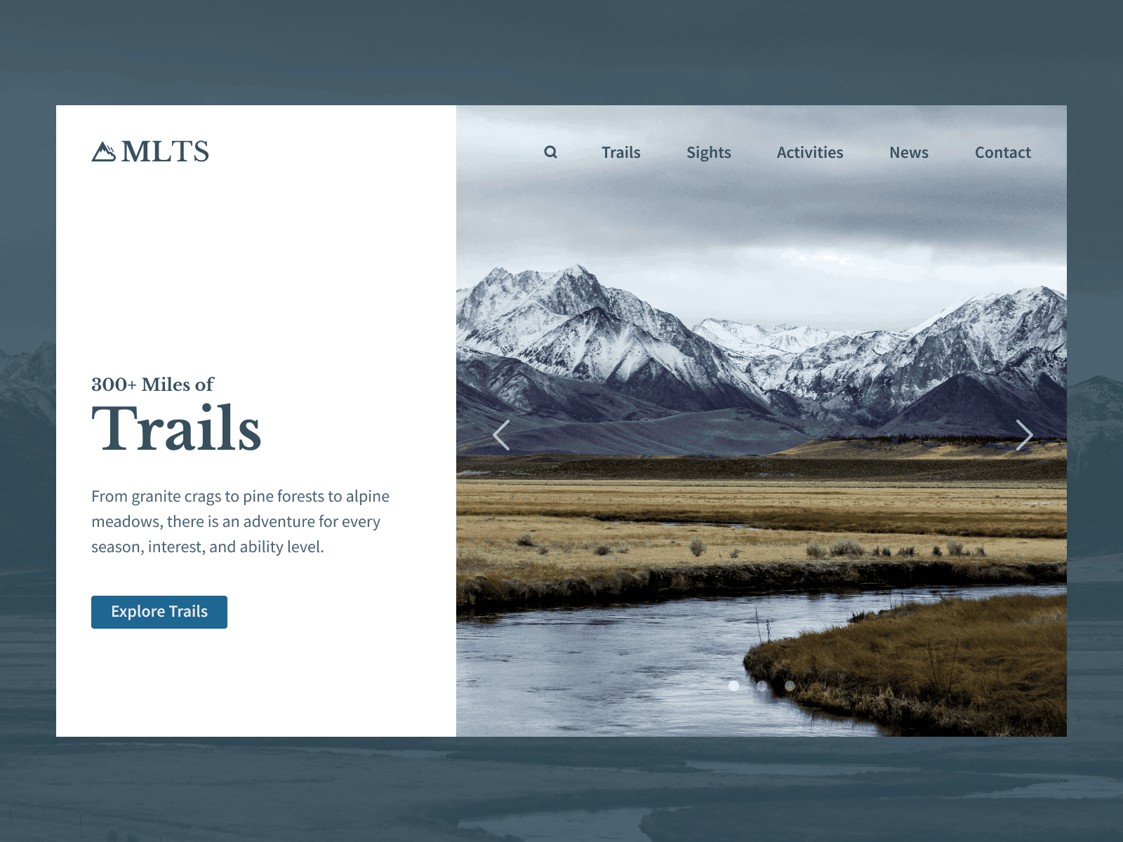 Outdoor Recreation Redesign | Landing Page daily ui dailyui 003 mammoth lakes outdoor website ui ui design web design